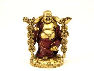 5" Buddha Carrying Gold Riches Money Statue   Wall Crosses