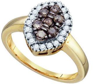 0.51ctw Cognac Diamond Fashion Ring Jewelry