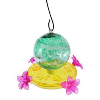 Exhart Hummingbird Feeder with Pearlized Glass Ball
