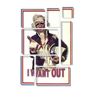 iCanvasArt I Want Out (Uncle Sam) Advertising Vintage Poster