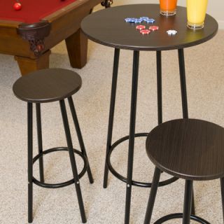LumiSource Zella Bar Table and Stool Set in Espresso