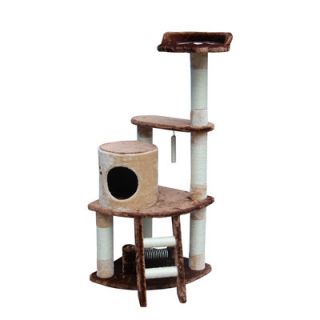 Kitty Mansions 53 Sicily Cat Tree in Brown and Beige