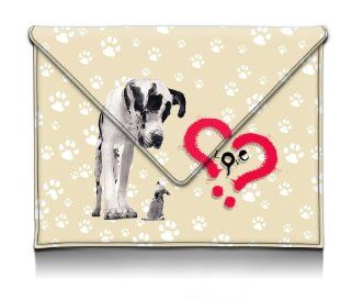 MyGift 8 10 inch "Love?" Big Dog and Puppy Design Envelope Style Synthetic Leather Netbook Tablet Envelope Sleeve Slip Case Slim Fit Carry Bag for Apple iPad 1, 2 & 3 Kindle Fire HD 8.9 Samsung Galaxy Tab 2 10.1 Computers & Accessories