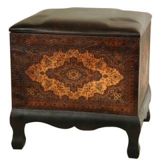 Oriental Furniture Olde Worlde Baroque Cube Ottoman