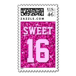 Glitz Pink 'Sweet 16' postage stamp Toys & Games