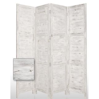 Screen Gems 84 Nantucket Painted Room Divider in White