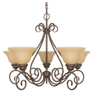 Five light chandelier Transitional style Castillo collection