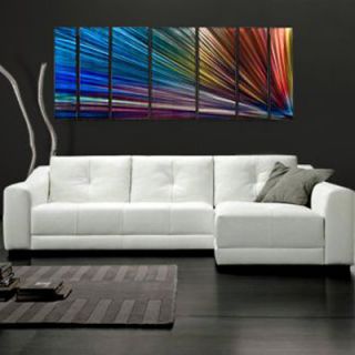 All My Walls Abstract by Ash Carl Metal Wall Art in Rainbow   23.5 x