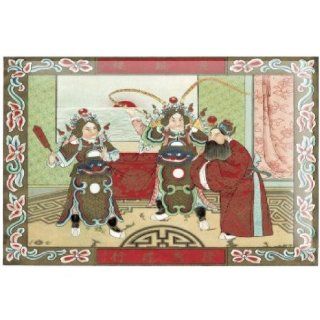 Tin Sign Asian Art dance performance Japan China wall Vintage Decoration 8x12"  
