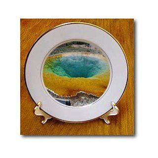cp_17291_1 Sandy Mertens Wyoming State   Morning Glory Pool Yellowstone National Park   Plates   8 inch Porcelain Plate   Commemorative Plates