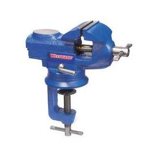 Westward 10D697 Bench Vise, Portable Clamp, Swivel, 2 3/8In