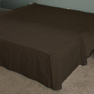 100% EGYPTIAN COTTON 300 OLYMPIC QUEEN BEDSKIRT ONE PCs 15INCHES DROP, CHOCOLATE SOLID   Bed Skirts