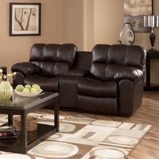 signature design by ashley valley leather reclining loveseat
