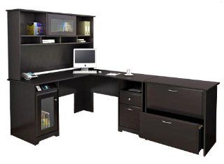 Bush Furniture L Shaped Desk with Hutch and Lateral File  Office Furniture 
