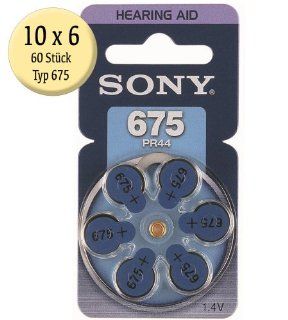 Sony Size 675 Hearing Aid Batteries (PR44) (30 Pcs) Electronics