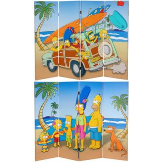 Oriental Furniture Tall Double Sided Simpson Family Vacation Canvas