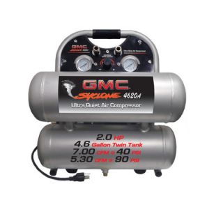GMC Power Equipment 4.6 Gallon GMC SYCLONE 4620A Ultra Quiet and Oil