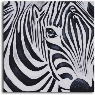 My Art Outlet Zebra Perspective Hand Painted Canvas Art