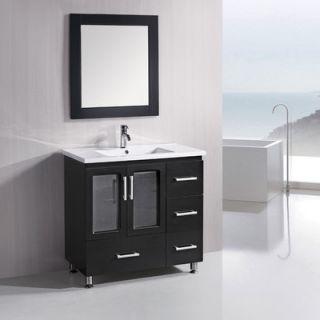 Design Element Stanton 36 Single Sink Vanity Set in Espresso