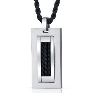 Oravo Ultra Cool Stainless Steel Dog Tag Pendant Necklace for Men with