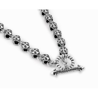 Twisted Blade Silver Round Cross Link Chain