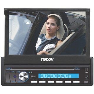 Naxa NCD 703 7 Inch Touch Screen LCD Display Motorized Slide Down Full Detachable PLL Electronic Tuning Stereo AM/FM Radio Multimedia Player Electronics