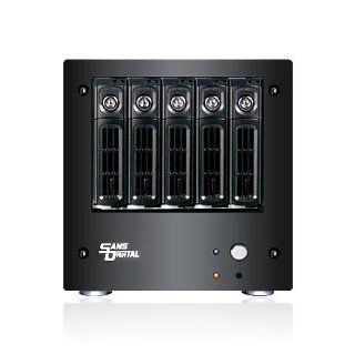 Sans Digital AccuNAS AN5L   D525 64bit 5 Bay NAS with Intel ATOM and IPMI (Black) Computers & Accessories