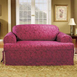 Sure Fit Scroll Classic Loveseat T Cushion Skirted Slipcover