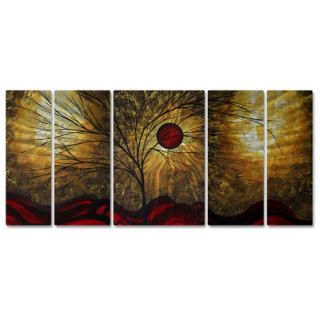 All My Walls Red Waves by Megan Duncanson, Abstract Wall Art   23.5 x