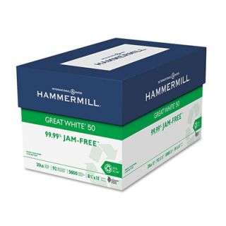 HAMMERMILL Great White 50 Recycled Copy Paper, 20 Lb., 5000/Carton