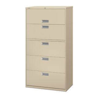 HON 600 Series 36 W Five Drawer Lateral File