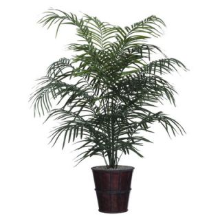 Vickerman Deluxe 5 Artificial Potted Dwarf Palm Tree in Green