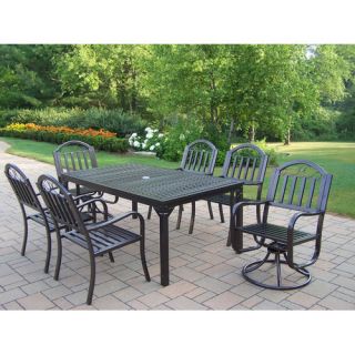 Rochester Swivel Dining Set with Cushions and Umbrella