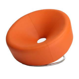 Dion Leather Modern Round Chair