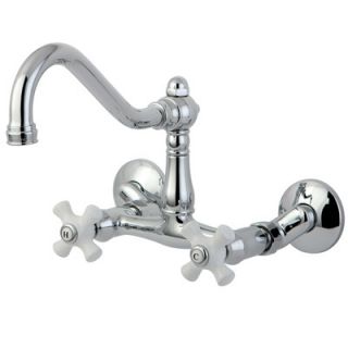 Elements of Design Double Handle Wall Mount Bridge Faucet with