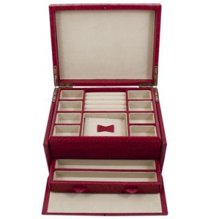 Bey Berk Multi level Jewelry Box in Red Leather
