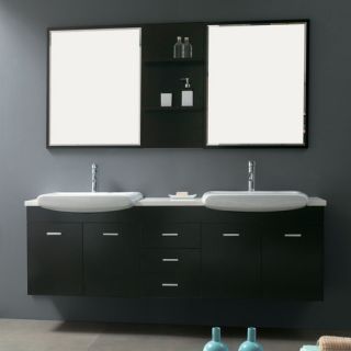 Contempo 71 Wall Mounted Double Vanity Set