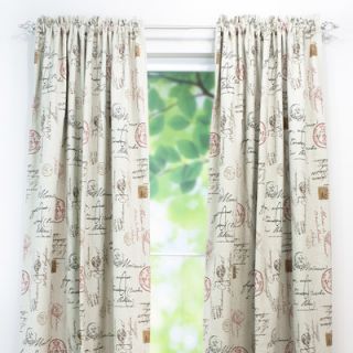 Chooty & Co Postale Cotton Rod Pocket Curtain Single Panel