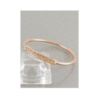Designer Inspired Rose Gold Rhinestone Bangle Bracelet Strand Bracelets Jewelry