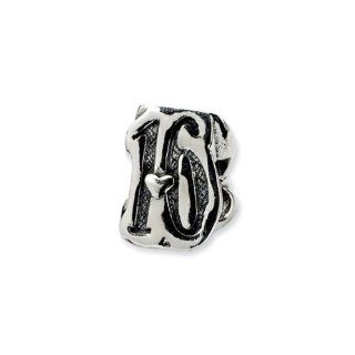 Special Year, Number 16 Charm in Silver For 3mm Charm Bracelets Jewelry