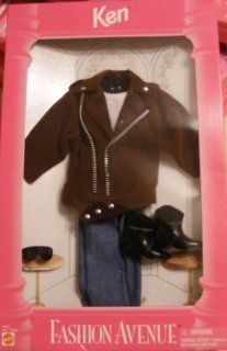 Barbie  Ken Fashion Avenue Ken Motorcycle Jacket Outfit 1995 14677 Toys & Games