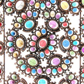 Oriental Furniture Tall Winter and Spring Jeweled Room Divider