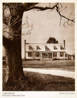 1947 Photogravure Greenway Plantation Estate Charles City County Virginia Gable   Original Photogravure   Prints