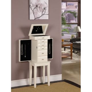 Wildon Home ® Diamonti Five Drawer Jewelry Armoire in White