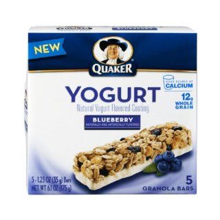Quaker Yogurt Granola Bars Blueberry, 6.1 OZ (Pack of 12)  Dried Grains And Rice  Grocery & Gourmet Food