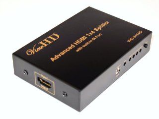 ViewHD Advanced HDMI Power Splitter Support 1080P & 3D (1x4, Regular with IR) Electronics
