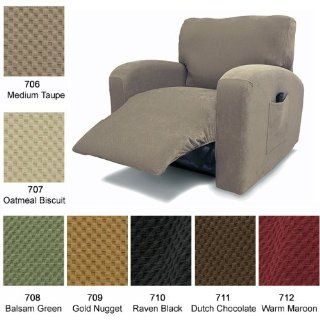 Recliner Chair Cover Stretch Pique Balsam Green 708   Armchair Slipcovers