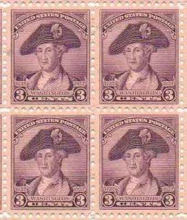 George Washington Set of 4 x 3 Cent US Postage Stamps NEW Scot 708 