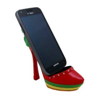 Stripe Pump Shoe Cell Phone Holder Red   Cell Phone Mounts