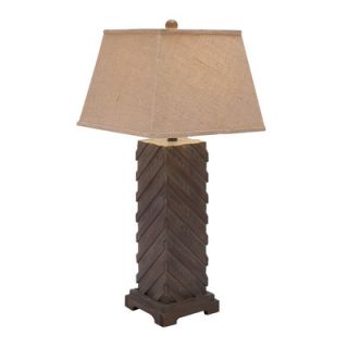 Woodland Imports Wooden Table Lamp